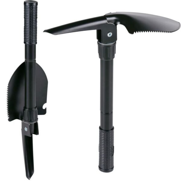 SHOVEL PICKAXE SURVIVAL FOLDING SHOVEL IN A 4-IN-1 CASE