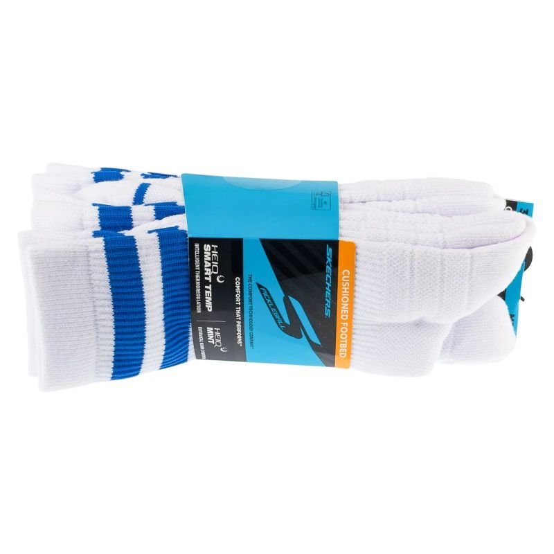 lupin-wear-ca-skechers-3pk-mens-pf-pball-crew-socks-s01373hp-wbl-white-41-46-3026421 Skechers 3pk Mens PF PBall Crew Socks S01373HP-WBL White 41-46 - Image 1