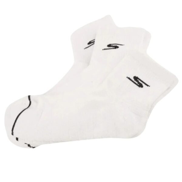 Skechers 3pk Mens Qtr Prem Basic Socks S119050H-WHT White 43-46