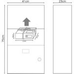 Standing courier parcel box 23x41x75cm 1068732 - Image 6