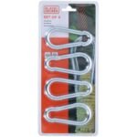 STEEL CARABINER 4 PCS BLACK + DECKER