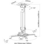 TECHLY CEILING MOUNT FOR PROJECTOR 38-58CM 13.5K - Image 3