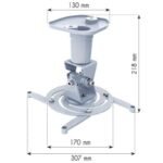 TECHLY CEILING PROJECTOR MOUNT 22CM 10KG WHITE - Image 3