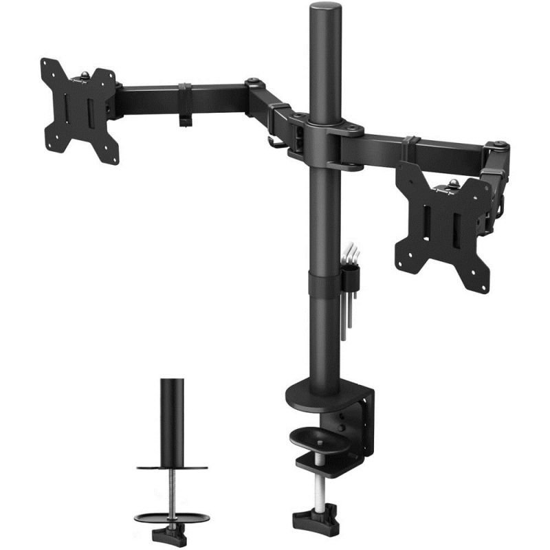 lupin-wear-ca-techly-double-desk-arm-2x-led-lcd-13-27-ca-2207606 TECHLY DOUBLE DESK ARM 2X LED/LCD 13-27 CA - Image 1