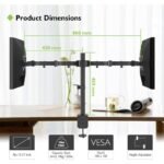 TECHLY DOUBLE DESK ARM 2X LED/LCD 13-27 CA - Image 6