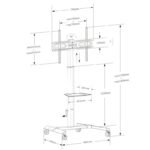 Techly ICA-TR228 Multimedia Stand Black Flat Panel Multimedia Card - Image 3
