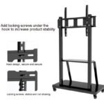 TECHLY MOBILE TV STAND LED/LCD/PDP 55-100 INCHES 150KG WITH SHELF ICA-TR30 - Image 8