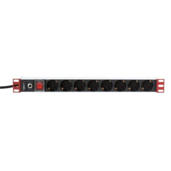 TECHLY POWER STRIP 191U X8 - SCHUKO SOCKETS