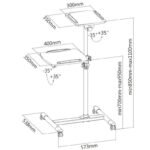 TECHLY PROJECTOR TABLE HIGH WHITE - Image 3