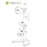 TECHLY VERTICAL DESK STAND FOR 2 MONITORS 13-27" LCD 10KG - Image 3