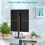 TECHLY VERTICAL DESK STAND FOR 2 MONITORS 13-27" LCD 10KG - Image 8
