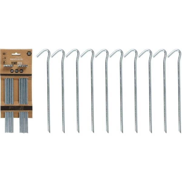TENT PEGS 23CM SET OF 10 METAL REDCLIFFS
