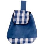 TROLLEY SHOPPING BAG ON WHEELS WITH FRAME 31L BLUE WHITE - Image 4
