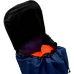 TROLLEY SHOPPING BAG ON WHEELS WITH FRAME 31L BLUE WHITE - Image 6