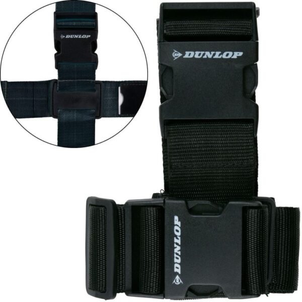 UNIVERSAL LUGGAGE SECURITY BELT 230x5CM SET OF 2 DUNLOP BLACK