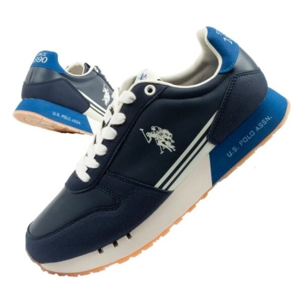 US Polo Assn sports shoes sneakers mens fashionable comfortable blue