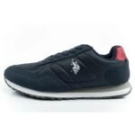 US Polo Assn sports shoes sneakers mens fashionable comfortable navy blue - Image 2