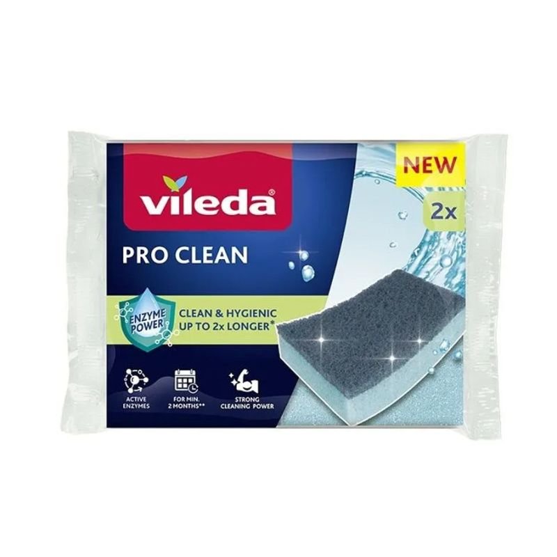 lupin-wear-ca-vileda-pro-clean-enzyme-sponge-2-pcs-2341609 Vileda Pro Clean Enzyme Sponge 2 pcs. - Image 1