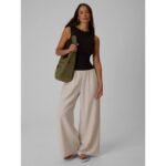 Womens 4F Modal Wide Leg Trousers 4FRSS26TTROF1971-12S