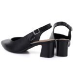 Womens black Sergio Leone SK463 pumps with a strap - Image 3