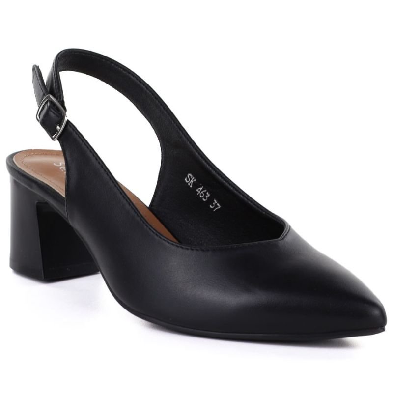 lupin-wear-ca-women-s-black-sergio-leone-sk463-pumps-with-a-strap-2618759 Womens black Sergio Leone SK463 pumps with a strap - Image 1