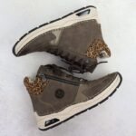 Womens brown leopard print ankle boots Rieker 44565-25 - Image 4