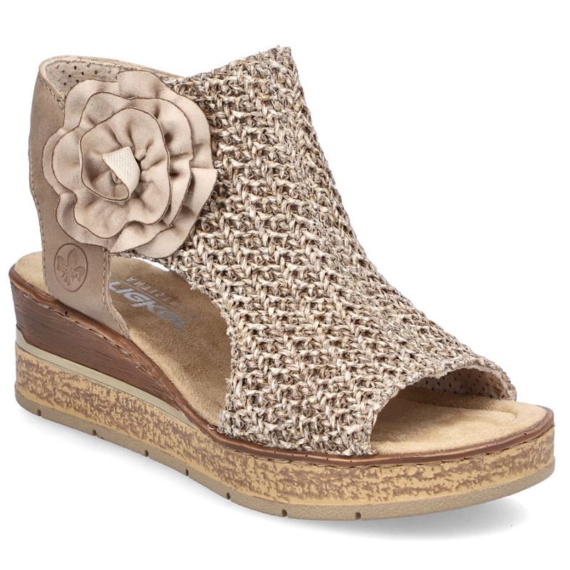 lupin-wear-ca-women-s-comfortable-wedge-platform-sandals-beige-rieker-63791-60-2217902 Womens comfortable wedge platform sandals, beige, Rieker 63791-60 - Image 1