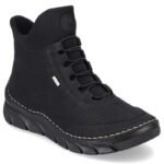 Womens insulated black ankle boots Rieker 55069-00 - Image 8