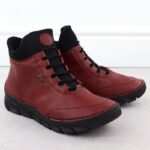 Womens insulated black ankle boots Rieker 55069-35 - Image 3