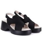 Womens leather sandals on a black platform S.Barski 7005 - Image 3