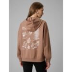 Womens loose sweatshirt with hood 4F 4FRSS26TSWSF2836-83S - Image 2