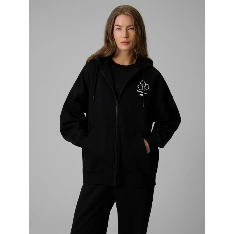 lupin-wear-ca-women-s-loose-sweatshirt-with-hood-4f-4frss26tswsf2838-20s-2974488 Womens loose sweatshirt with hood 4F 4FRSS26TSWSF2838-20S - Image 1