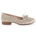 Womens openwork gold lords shoes Jezzi 222-5 - Image 2
