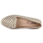 Womens openwork gold lords shoes Jezzi 222-5 - Image 3