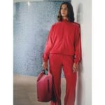 Womens quick-drying wide-leg trousers 4F 4FRSS26TTROF1966-62S - Image 8