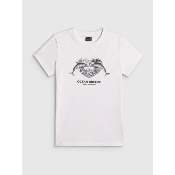 Womens regular printed T-shirt 4F 4FRSS26TTSHF4019-10S