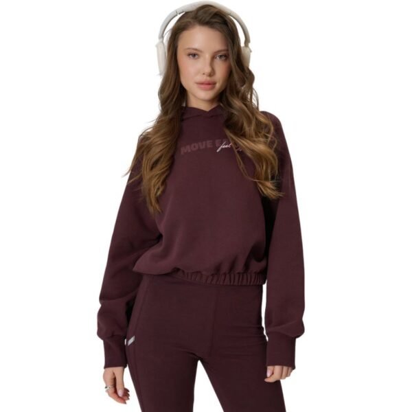 Womens sweatshirt 4F F2175 dark brown 4FWSS26TSWSF2175 80S