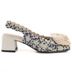 Womens textile heeled sandals Artiker 58C0372 - Image 2