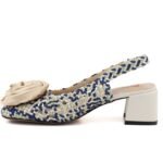 Womens textile heeled sandals Artiker 58C0372 - Image 3