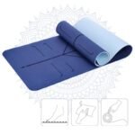 YM10 Dark Blue HMS TPE yoga mat - Image 5