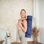 YM10 Dark Blue HMS TPE yoga mat - Image 8