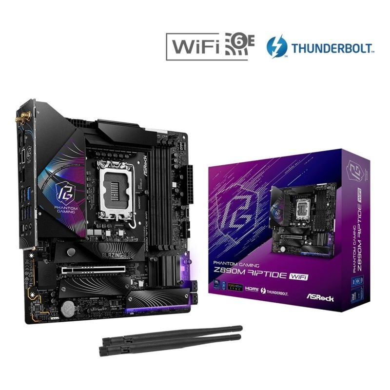 lupin-wear-ca-asrock-z890m-riptide-wifi-motherboard-2340254 ASRock Z890M Riptide WiFi Motherboard - Image 1