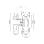 BLOW 76-854# monitor mount (wall-mounted, tiltable; 10" - 27"; max. 20kg) - Image 6