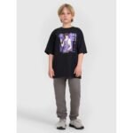 Boys oversize T-shirt with print 4F 4FJRAW25TTSHM3062-20S - Image 4