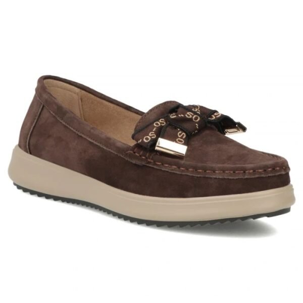 Brown Filippo DP6457 Leather Suede Loafers with Bow