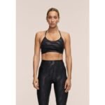 CASALL Sleek Strappy Sports Bra Printed Black - Image 3