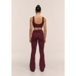 CASALL Sublime Folded Flare Pants, Burgundy - Image 4
