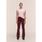 CASALL Sublime Folded Flare Pants, Burgundy - Image 6