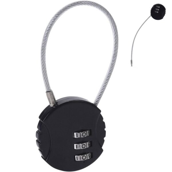 COMBINATION PADLOCK FOR SUITCASE AND BAG PROWORLD WITH CABLE