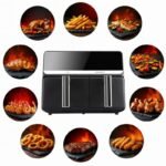 ELDOM FAT-FREE FRYER FR200 9 L, 2200W, TWO INDEPENDENT DRAWERS, 8 PROGRAMS, LED DISPLAY, TEMP. 80°C–200°C - Image 7